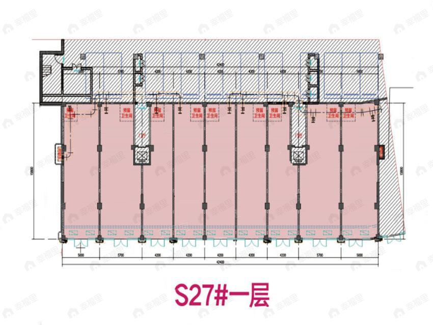 1室1厅建面67平南户型图