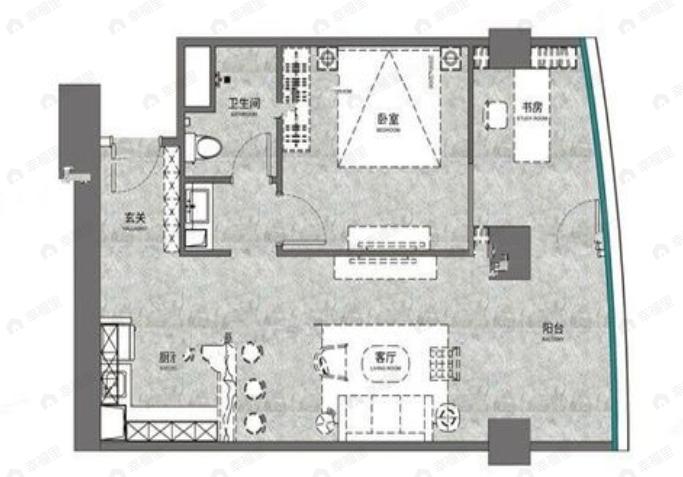 友谊天壤2室1厅1卫户型图