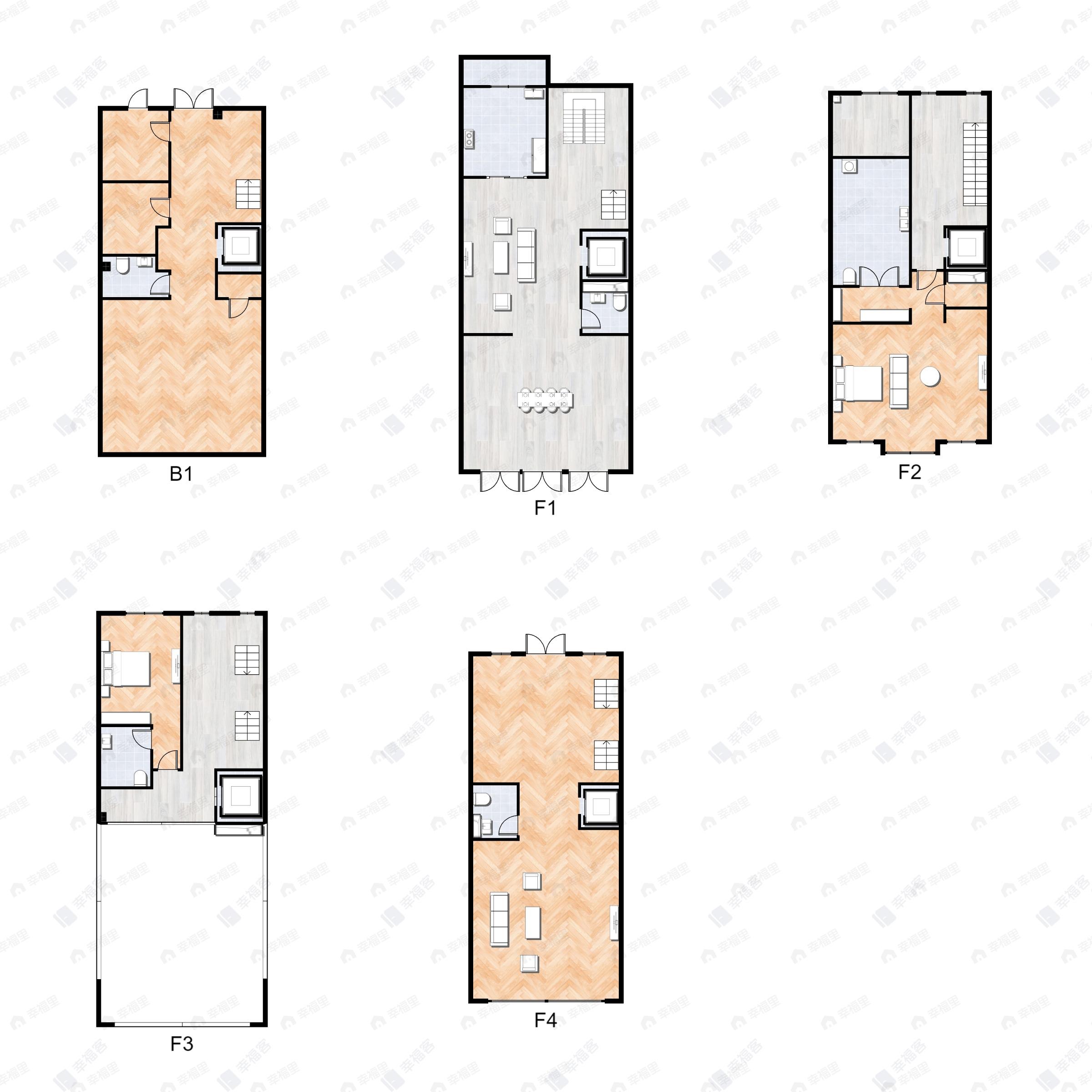 4室3厅7卫建面465平户型图