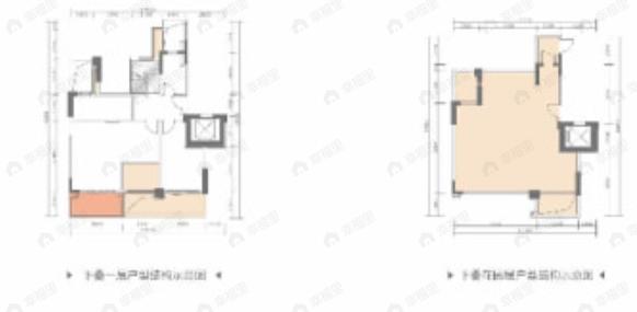 3室2厅3卫建面78平西南户型图