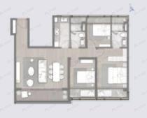 嘉致峰庭3室2厅2卫户型图