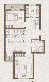 御龙湾2室2厅1卫户型图