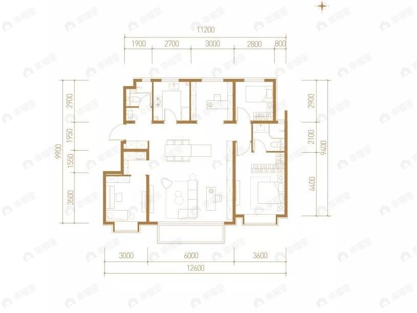顺义臻珑府4室2厅2卫户型图