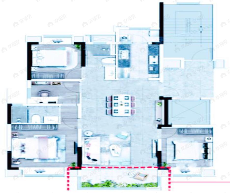 4室2厅2卫建面127平户型图