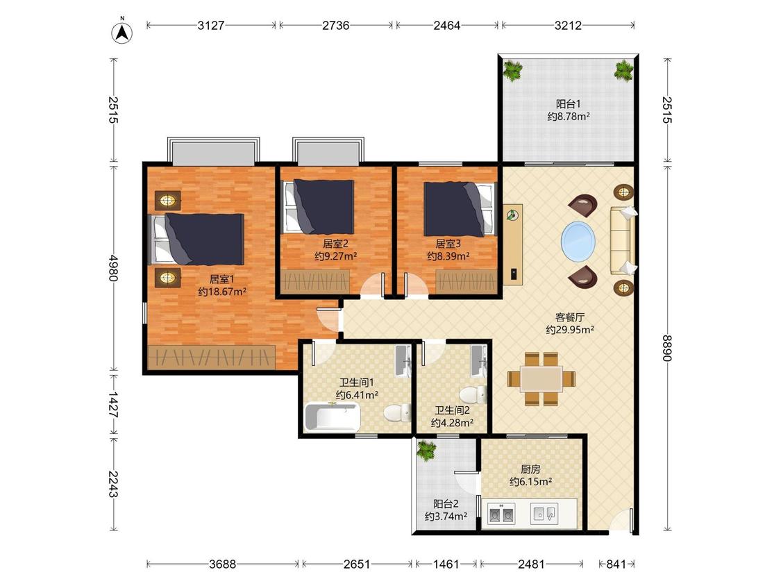 整租·金华花园(A区)