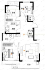 泰和悦府3室2厅1卫户型图