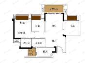 旭辉江山青林半2室2厅2卫户型图