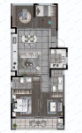 联发檀境里4室2厅2卫户型图