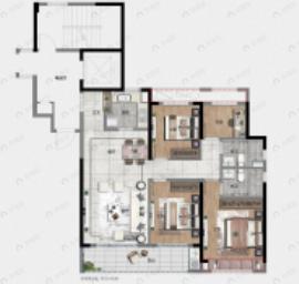 鹿城之光4室2厅2卫户型图