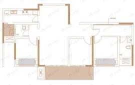 北辰悦来壹号3室2厅2卫户型图