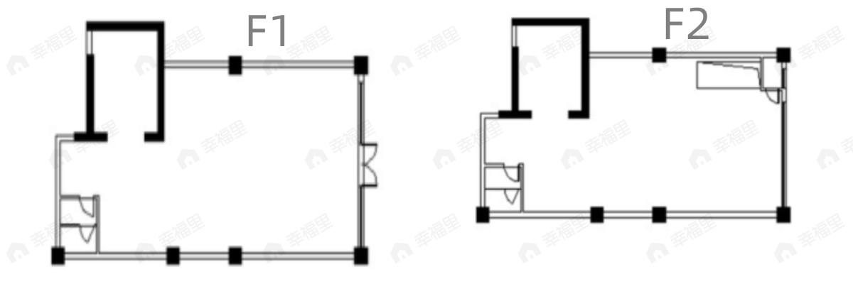 1室1厅建面198m²南户型图