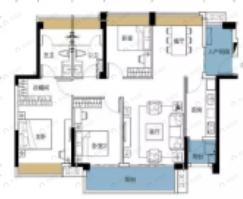 林隐天下3室2厅2卫户型图