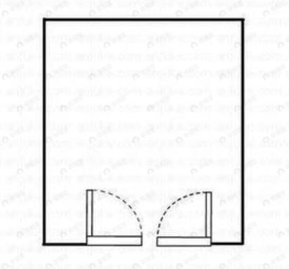 1室1厅建面50m²南户型图