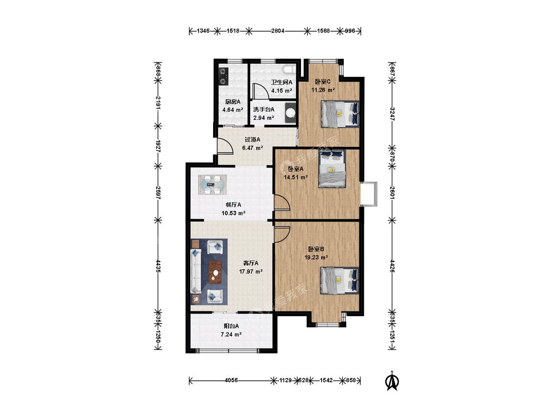整租·南方花园枫彩园