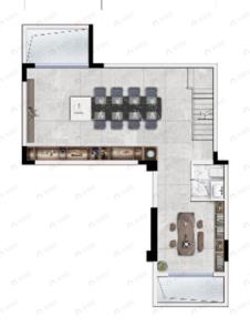 4室2厅4卫建面236平南户型图