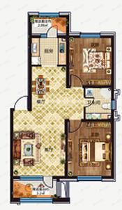 宏发浣花溪2室2厅1卫户型图