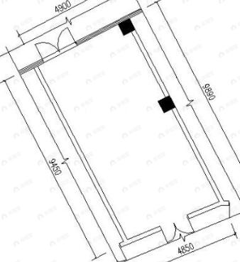 1室1厅建面59m²西南|北户型图