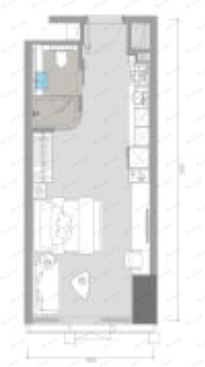 1室1厅1卫建面50平户型图