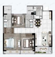 桐韵家园3室2厅2卫户型图