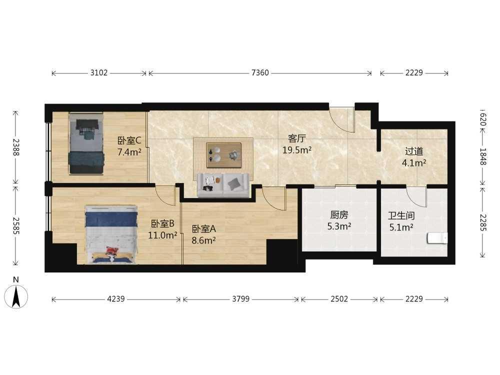整租·金色年华公馆
