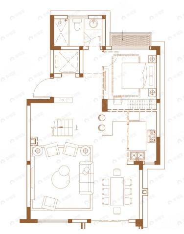融信海月江潮4室2厅2卫户型图