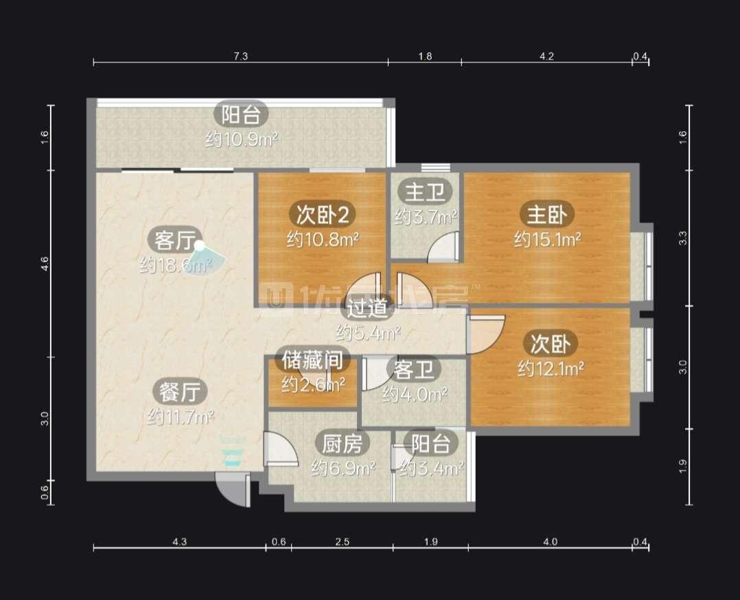 整租·国福现代城(茉莉苑)