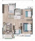 万科保利联投理想星光3室2厅1卫户型图