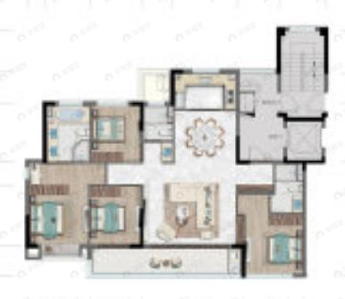 兰香园4室2厅3卫户型图