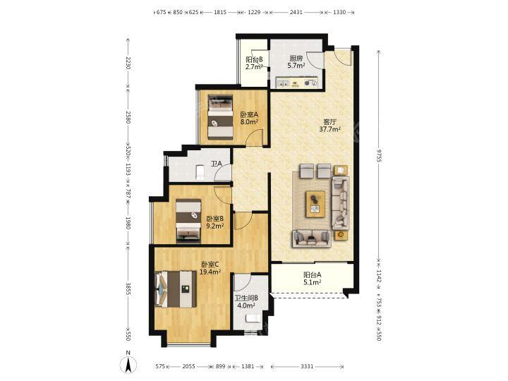 整租·雅居乐(碧堤雅苑)