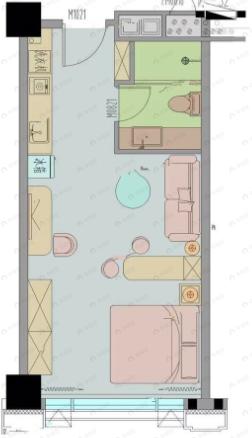 正丰科创中心1室1厅1卫户型图