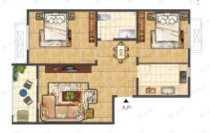光华雅居2室2厅1卫户型图