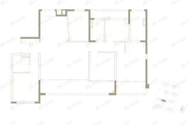 4室2厅3卫建面166平南户型图