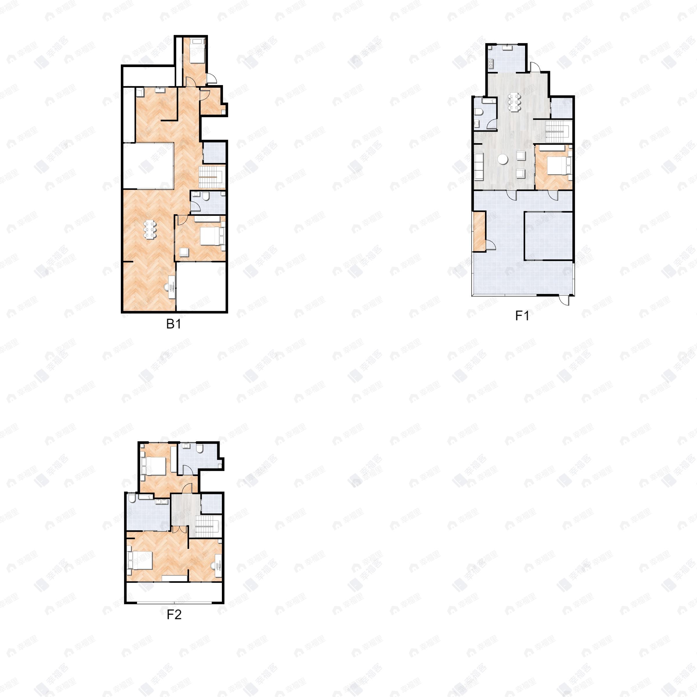 5室3厅4卫建面380m²北|南户型图