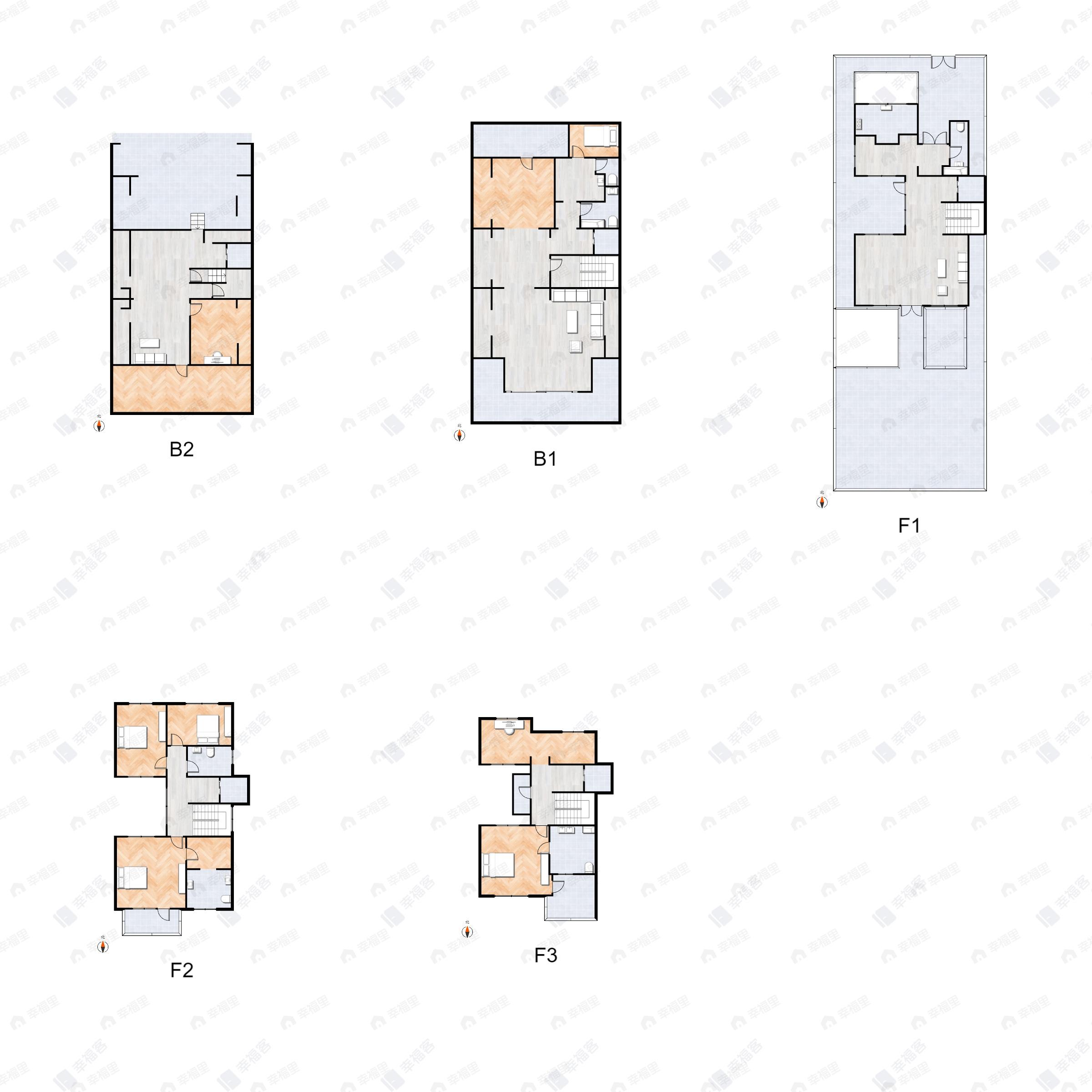 5室7厅6卫建面540平南|北户型图