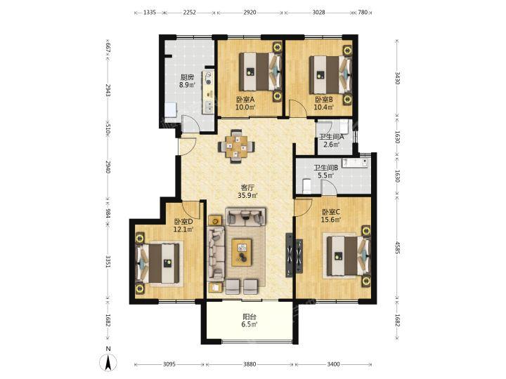 整租·合能十里锦绣二期