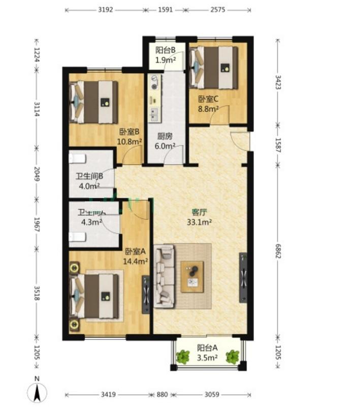 整租·加州水郡(西区)