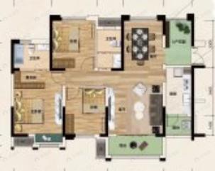 山语和悦3室2厅2卫户型图