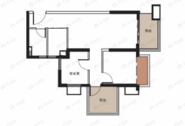 盛邦香颂·品园3室2厅1卫户型图