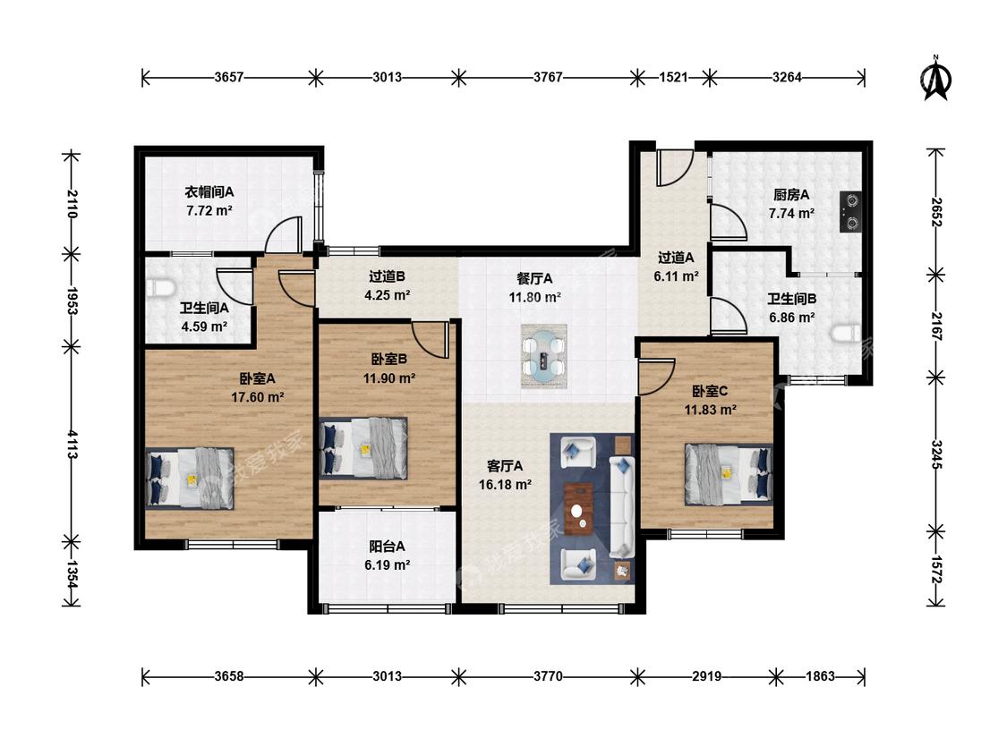 整租·天正天御溪岸