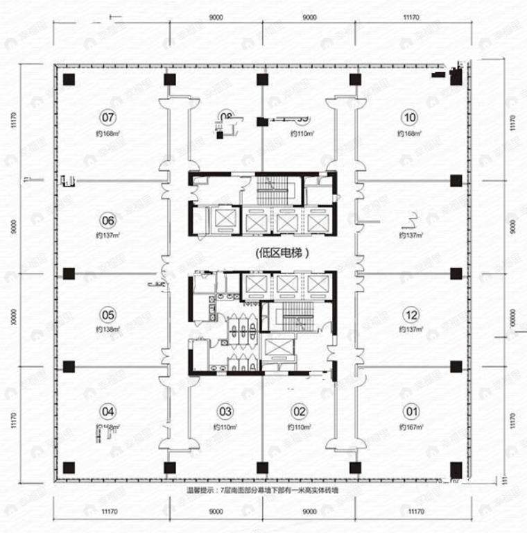 1室1厅建面1608平户型图