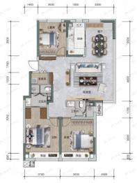 伊河棠樾3室2厅2卫户型图