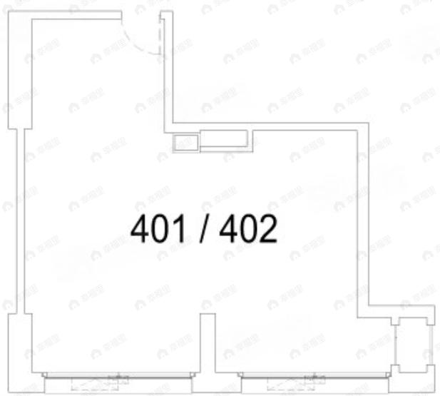 1室1厅建面95m²南户型图
