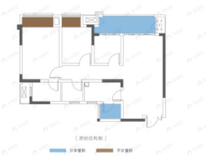中建滨江星城3室2厅2卫户型图