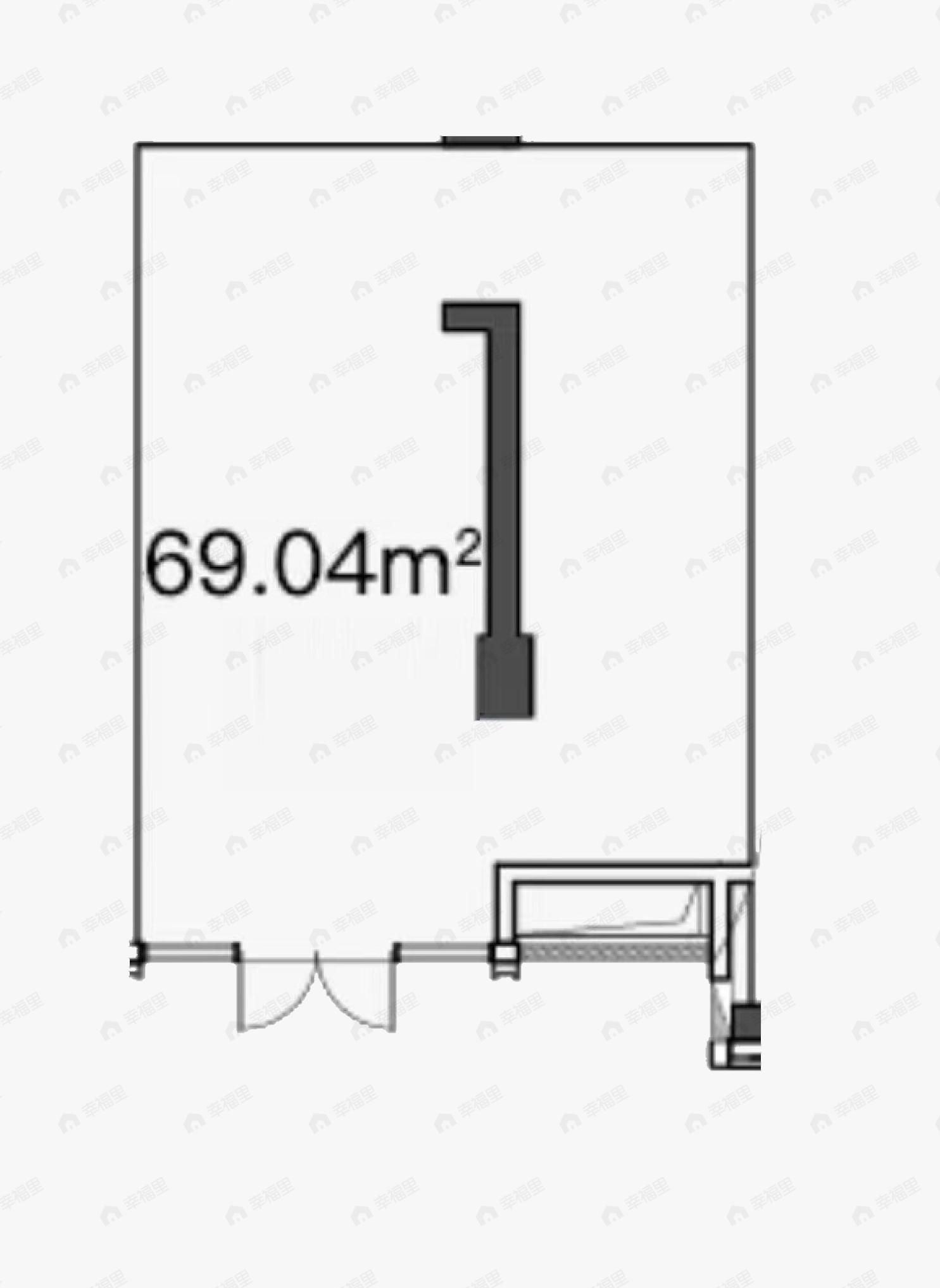 1室建面69平户型图