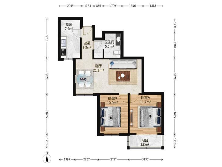 整租·燕化星城建德二里