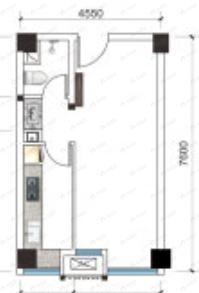 中鑫海广场1室1厅1卫户型图