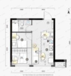 金地金城领峯1室1厅1卫户型图