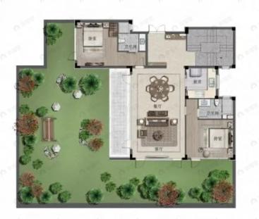 奥城望5室2厅4卫户型图