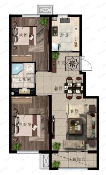 永同昌西江月2室2厅1卫户型图