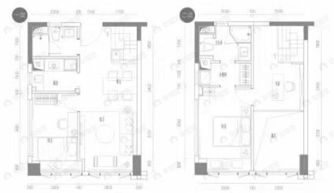 万科紫台公寓3室2厅2卫户型图